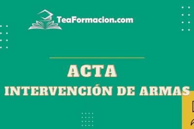 Acta de intervención de armas y objetos peligrosos.