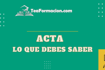 Actas: Lo que debes saber.